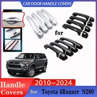 For Toyota 4Runner N280 MK5 2010~2024 Car Door Handle Covers Exterior Scratch Protective Decor Rustproof Luxury Car Accessories