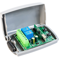 Factory 2-Channel Garage Door Motor Remote Control Receiver Supports 433.92MHz Fixed Code and Rolling Code Remote Control Switch