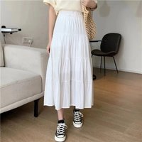 Women's summer fashion temperament tide with high waist skirt loose and thin a line version skirt pleated skirt