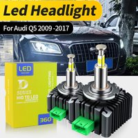 2PCS Car LED Headlights Bulb D3S Replace Xenon Lamp High Low Beam Fit For Audi Q5 2009 2010 2011 2012 2013 2014 2015 2016 2017