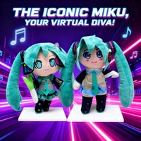 Standing Cute Holding Green Onion Hatsune Miku Plush Toy Doll Anime Cartoon Character Stuffed Animal Wholesale Cross Border