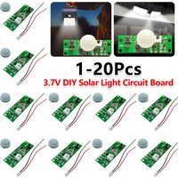 1-20Pcs DIY Solar Lamp Circuit Board Control Human Body Induction Solar Light Circuit Board Sensor Module Night Light Controller