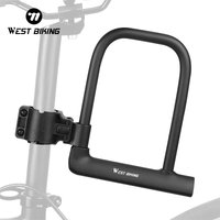 WEST BIKING Portable Anti-theft Safety U-Lock Padlock Bicycle MTB Road Bike Motorcycle Scooter Cycling Security Lock Accessories