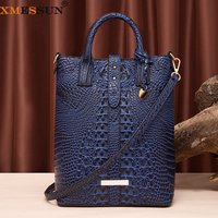 XMESSUN New Crocodile Pattern Handbag for Women Designer Fashion High Quality Ladies Casual Fluffy Shoulder Crossbody Tote Bag