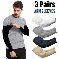 AliExpress NONE 3Pairs Summer Sun Protection Ice Sleeve Men Women Fashion Breathable Elastic Ice Silk Arm Gloves for Outdoor Cycling, Driving