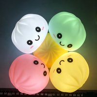 2026 Aesthetic LED Glowing Dumpling: Bubble Spitting Squeeze Toy, Realistic Food Decor & Sensory Gel Stress Ball for Adults/Kids