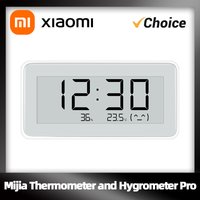 New Xiaomi Temperature and Humidity Monitor Digital Clock Pro Smart Bluetooth E-Ink Display for Home Baby Room Office Monitoring