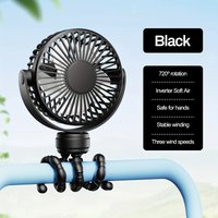 Portable Flexible Tripod Mini Fan 3-Speed Rechargeable Stroller Fan with 360° Rotation Hands-Free Personal Cooling Fan for Baby