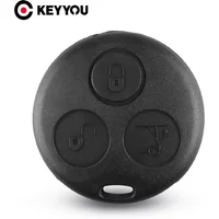 KEYYOU Replacement For Mercedes Benz MB Smart Fortwo 450 Forfour Roadste 3 Buttons No Blade Shell Key Cover Fob Case