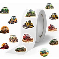500PCS Cartoon Tractor Roll Stickers Skateboard Laptops Graffiti PVC Waterproof Aesthetic Community Dormitory Stickers