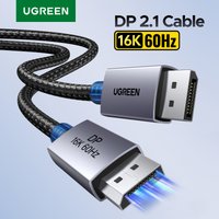 UGREEN DisplayPort Cable DP 2.1 16K 8K 4K 60Hz HDR Video Audio Cable for PC Laptop TV Monitor Projector Camera Display Port