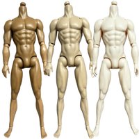 32CM Male Muscle Body Without LOGO Little Defectives White Latino Tan Skin Tone 1/6 Joints Movable Doll Body