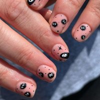 24Pcs Square Short Coverage Press On Nails Cute Briquette Reusable False Nail French Wear Nails Halloween Fake Nails Christmas