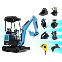 Hot Sale 1 Ton Mini Crawler Excavator Compact Hydraulic Digger Machine for Garden Farm Landscaping Construction