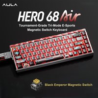 AULA HERO68 Air Magnetic Switch Wireless Gaming Mechanical Keyboard 3-Mode Hot-Swap RGB 8KHz Polling Rate 0.005mm RT Low Latency