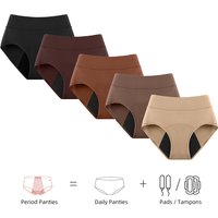 Drop shipping Women's 4layer leakproof absorbent menstrual period underwear highwaisted postpartum incontinence underwear briefs