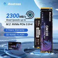 Bestoss PCIe Gen3x4 3D NAND NVMe M.2 Interface SSD 256G 512GB 1TB 2TB Gen3 Solid State Drives Gaming Entertainment for PC Laptop