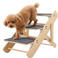 Dog Stairs Non-Slip Stable Foldable 3-Step Pet Stairs for Climbing Home Living Room Bedside Bedroom Sofa Couch Chair