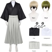 Anime Zenin Naoya Cosplay Costume Wig Earrings Jujutsu The Culling Game Uniform Halloween Carnival Party Role Playing Outfit