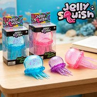 Elastic Cute Needoh Jellyfish Squishy Squeeze Sensory Toy Stress Relief Indoor Outdoor Play Soft Decompression Squeeze Toy