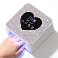 Heart-shaped Nail Dryer 21LED Nail Lamp UV Gel Nail Polish Dryer With 4 Timers Automatic Sensor For Essential Nail Products