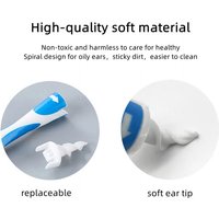 16 pcs Ear Cleaning Tools Tools Ear Scoop Cleaning Ear Wax Silicone Soft Spiral Beauty Care Gadget Portable Personal Hygiene Set