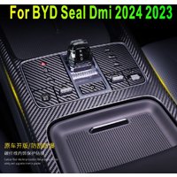 For BYD Seal Dmi 2024 2023 Interior Central Control Panel Door Handle 3D Carbon Fiber Stickers Decals Car styling Accessorie