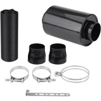 1Set Of Carbon Fiber Cold Air Filter Intake Closed Intake Induction Tube Automotive General Hose Kit