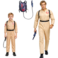 Children's Adult Ghostbusters Movie Role Playing Costume with Backpack Christmas Gift Carnival Theme Party Costume Fan Series