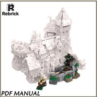 MOC Mini Blaustein Castle Residence of Duke Expansion Building Blocks Historic Duke Residence Medieval Fortress Display Bricks