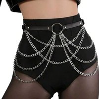 Women PU Leather Harness Waist Cincher Belt Gothic Street Style Punk Vintage Adjustable Belt For Daily Party Travel