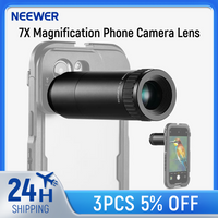 NEEWER HD Telephoto Lens for Phone Camera 7X Magnification Lens Attachment with 17mm Thread, 15 Elements 12 Groups