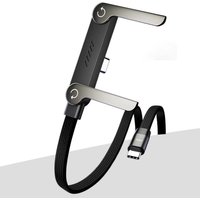 NNBILI 240W 2 in 1 USB C to C Fast Charging Foldable Bracket Cable Type C Desktop Holder Charging Wire For Iphone 17 16 Samsung