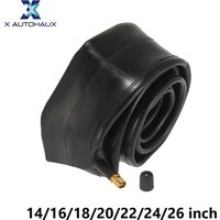 Pneus intérieurs de vélo X Autohaux 14/16/18/20/22/24/26 pouces, pneus Schrader, largeur 1,75/2,125'', tube en caoutchouc pour vélo de montagne (MTB)