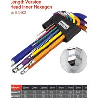 AliExpress baolian Allen Key Sets 9 PCS Hexagon Spanner Colorful Universal Hex Wrench Screwdrivers Six-Lens Ball Keys Hand Tools for Bicycle Repair