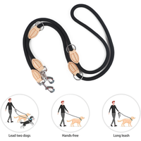 Multipurpose Dog Double Leash Medium Adjustable and Nylon Luxury Hands-Free Small Dog Leash Leashes for 2 Dogs