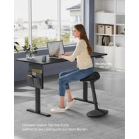 SONGMICS Hocker, Stehhocker um 360° neigbar, Schreibtischstuhl, höhenverstellbar 58-83 cm