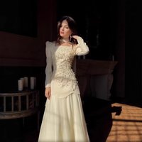 2026 Spring Elegant Solid Color Lace Flower Embellishment 2026 Muslim Long Dress Robe Abaya Ramadan Dubai Luxury Islam Elegant