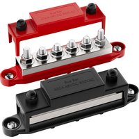 Barre omnibus 400A bloc de distribution d'énergie 12V 6 x 5/16 "(M8) goujons terminaux barre omnibus marine 12 volts positive et négative pour bateau