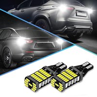 2 pièces LED T15 W16W 921 912 T16 902 ampoule LED haute puissance 45 pièces 4014SMD Super lumineux 1200LM remplacer pour voiture feu de recul blanc