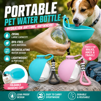 Pet Travel Water Bottle Fold Bowl Design Leak Resistant Portable Dog Water Dispenser Easy To Clean For Daily Stroll And Outdoor
