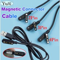 1Pc Magnetic Connector USB Data Charging Cable 2Pin 3Pin 4Pin Male Female Pogo Pin Spring Loaded 4P 3P 2P Cord