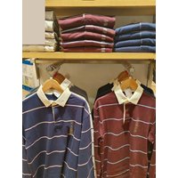 Loose Long Sleeve Striped Shirt Men's Women's Autumn Casual T-shirt Youth Fashion Cotton 100% No Iron Treatment