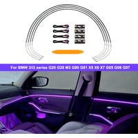 11-Color 4 Doors LED Ambient Lights for BMW 3 Series/i3/X5/X6/X7 G20 G21G28 G05 G06 G07 M3 G80 Auto Interior Decorative Strips