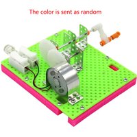1Pcs Funny Science Physical Experiment Small Invention Education Toys DIY Hand Crank Generator Model Children Learning Toy
