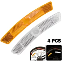 4pcs Bike Reflective Strips Bike Spoke Reflector Mountain Bike Steel Rim Spoke Reflectors Bicycle Tool Accessories 125*20mm