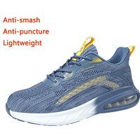 Safety Shoes Men's And Women's Air Cushion Shock Absorption Impact Resistance Puncture Breathable Steel Toe Sneakers 2023 New