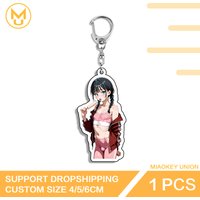 Ahegao Femboy Key Chain Futanari Double Sided Keyring Decorative Line Of Photo Wall Key Slot Novelty Popular Pendant Props