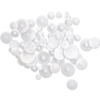 Different Styles White Plastic Gear Set 58 Pcs for RC Toys