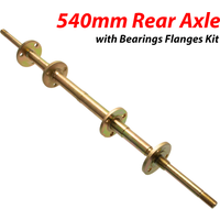 540mm Rear Axle with Bearings Flanges Kit for DIY 49cc 50cc Mini 2 Stroke Small ATV Go Kart Small Quad Bike Mountain Bike Parts